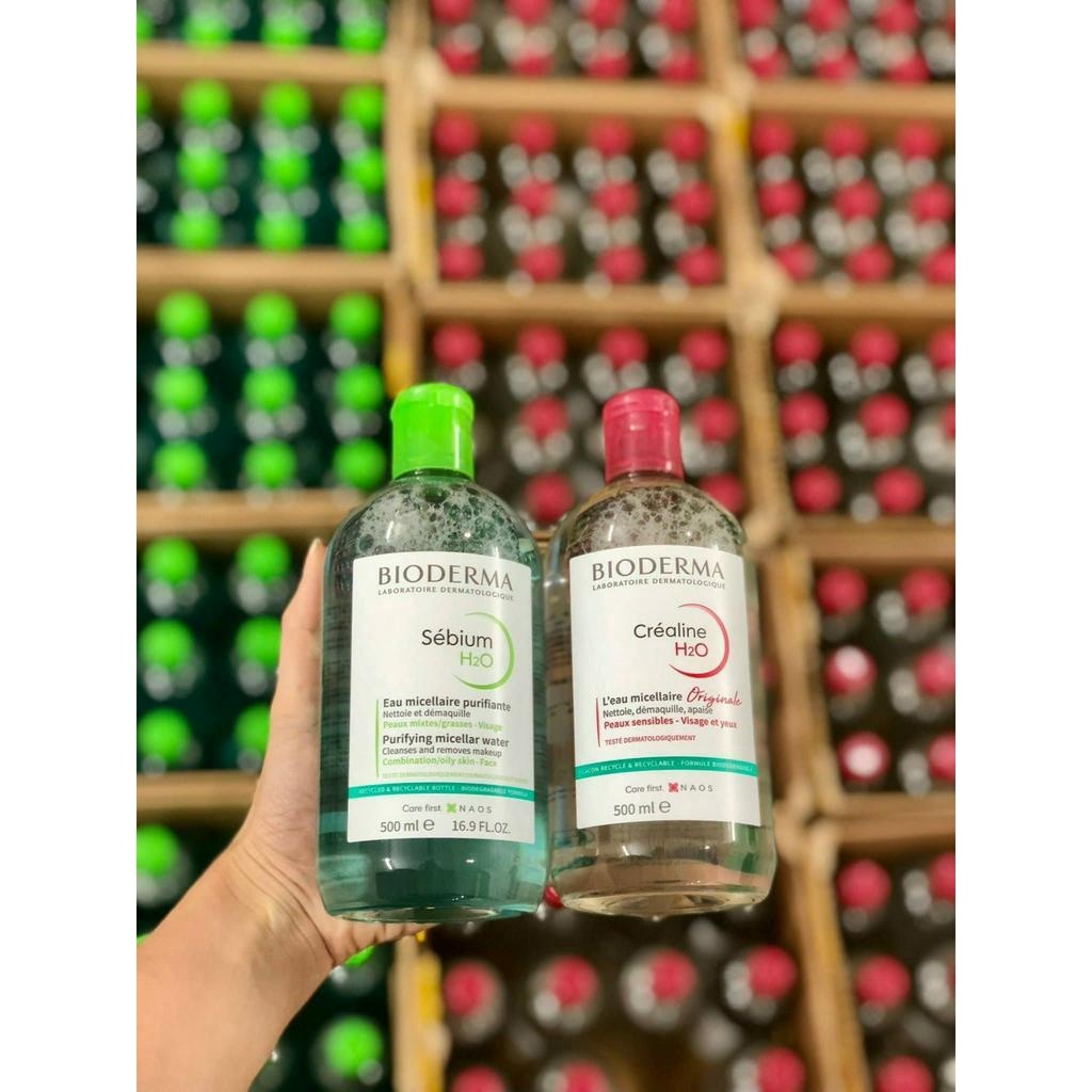 Nước Tẩy Trang Bioderma Sensibio H2O Chính Hãng Cho Da Dầu Mụn Và Da Nhạy Cảm 500ml