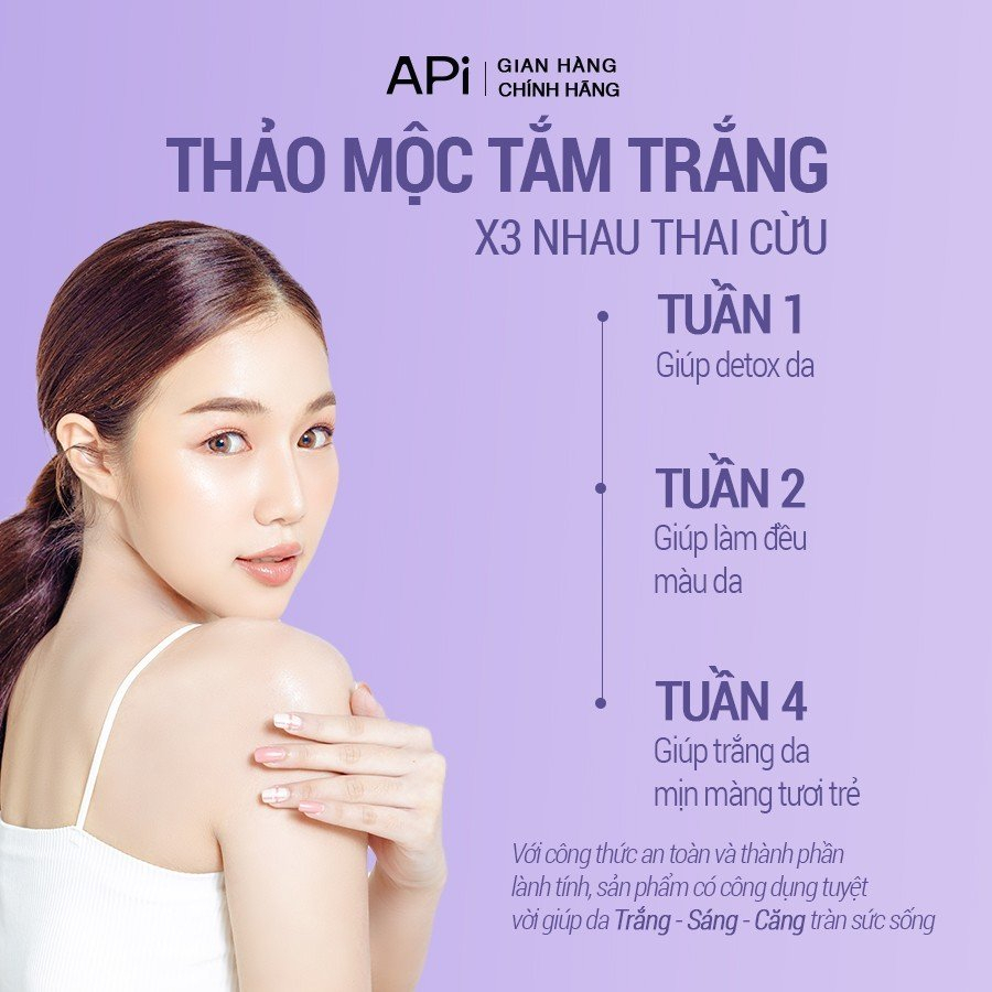 Combo 3 gói tắm trắng thảo mộc nhau thai cừu Mee Natural giúp trắng da, nhả nắng 180g