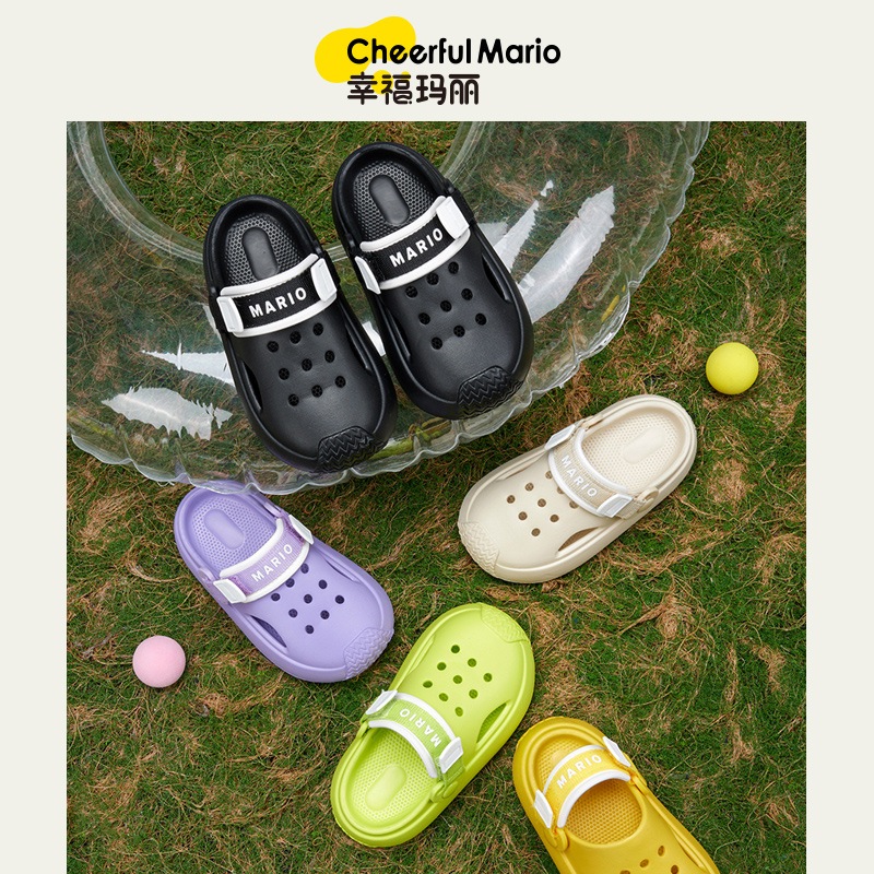 Dép Sục Cross Cheerful Mario Mẫu Mới Bằng EVA Chống Trượt Cho Bé Trai Và Bé Gái
