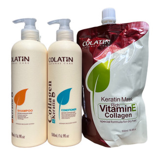 Combo gội xả và hấp Keratin Vitamin E Colatin Bingo 500mlx3 ( chính hãng )