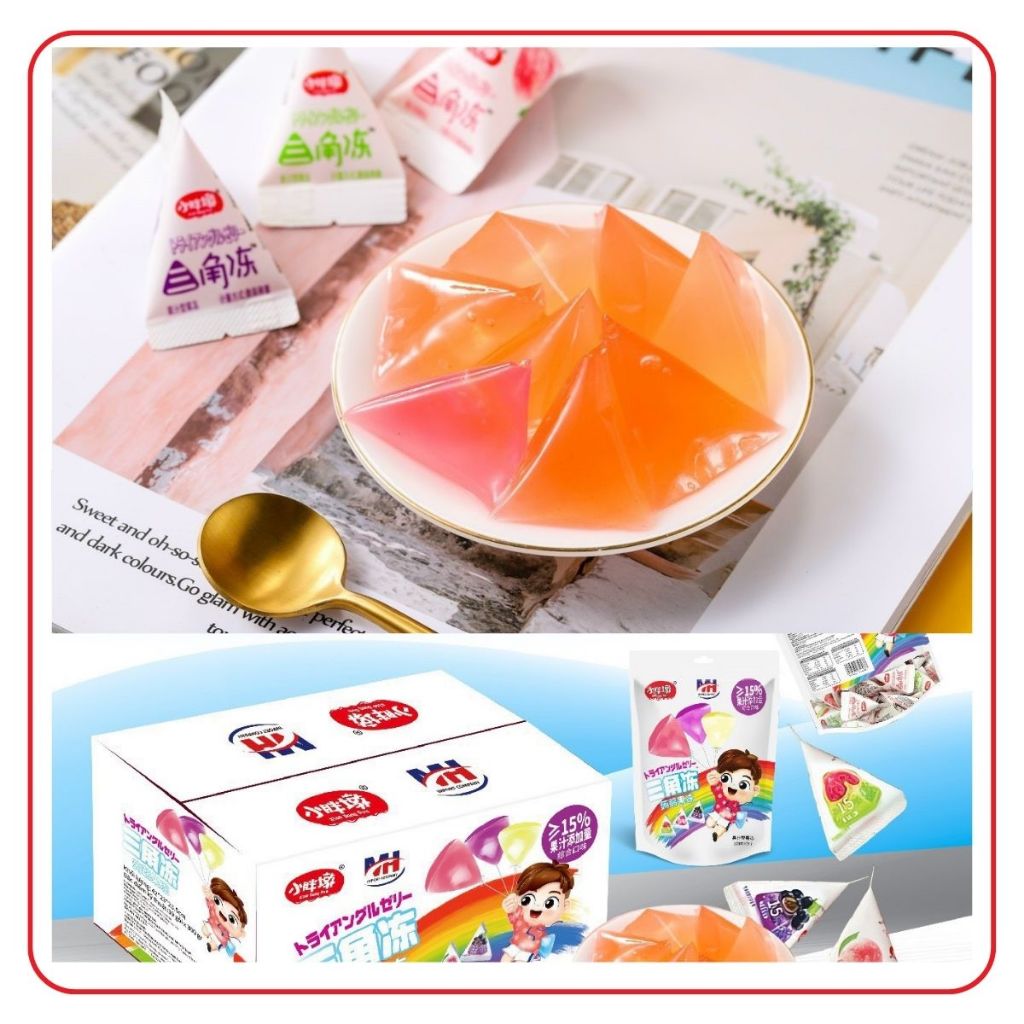 Kẹo Thạch Tam Giác Trái Cây Mix Vị MH - Gói 300g