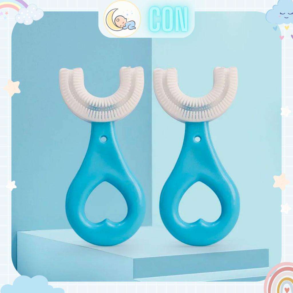 Bàn chải chữ U silicone cho bé từ 2 - 12 tuổi
