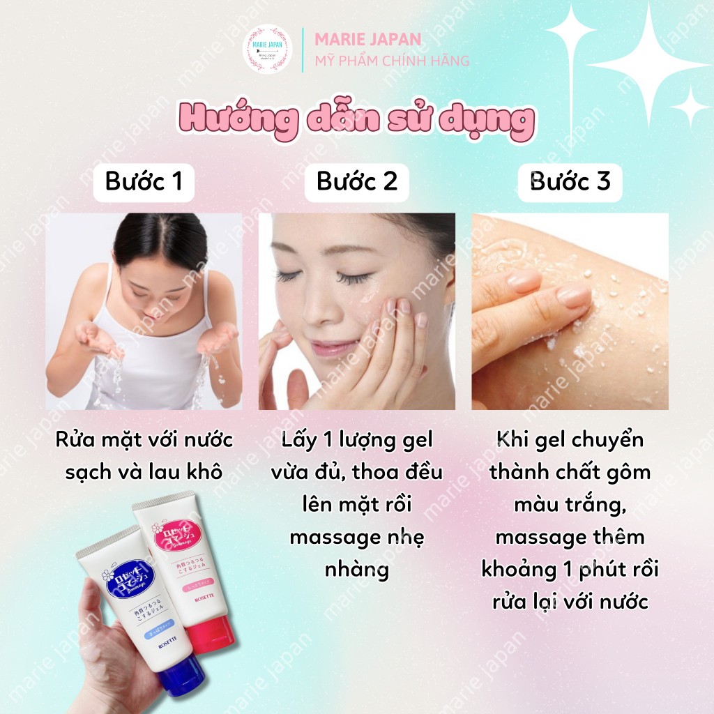 Tẩy Da Chết Tẩy Tế Bào Chết Dạng Gel Rosette 120g Nhật Bản