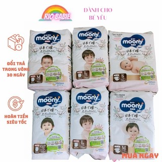 Tã bỉm dán , quần moony natural s, m, l, xl