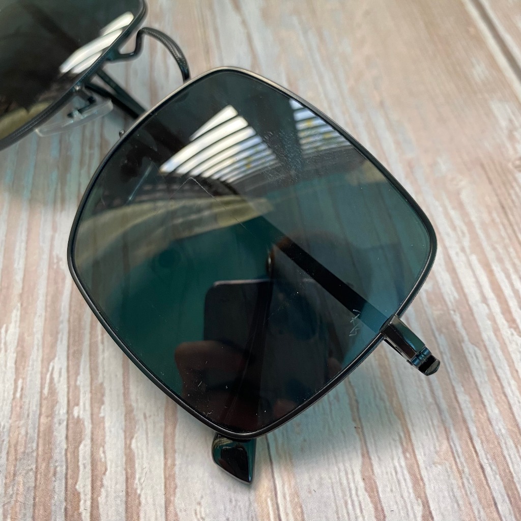 Kính Rayban 1971 của Ý, 2nd, phom gọng vuông tròng thủy tinh đen chống chói , uv cực tốt, unisex thời trang du lịch biển