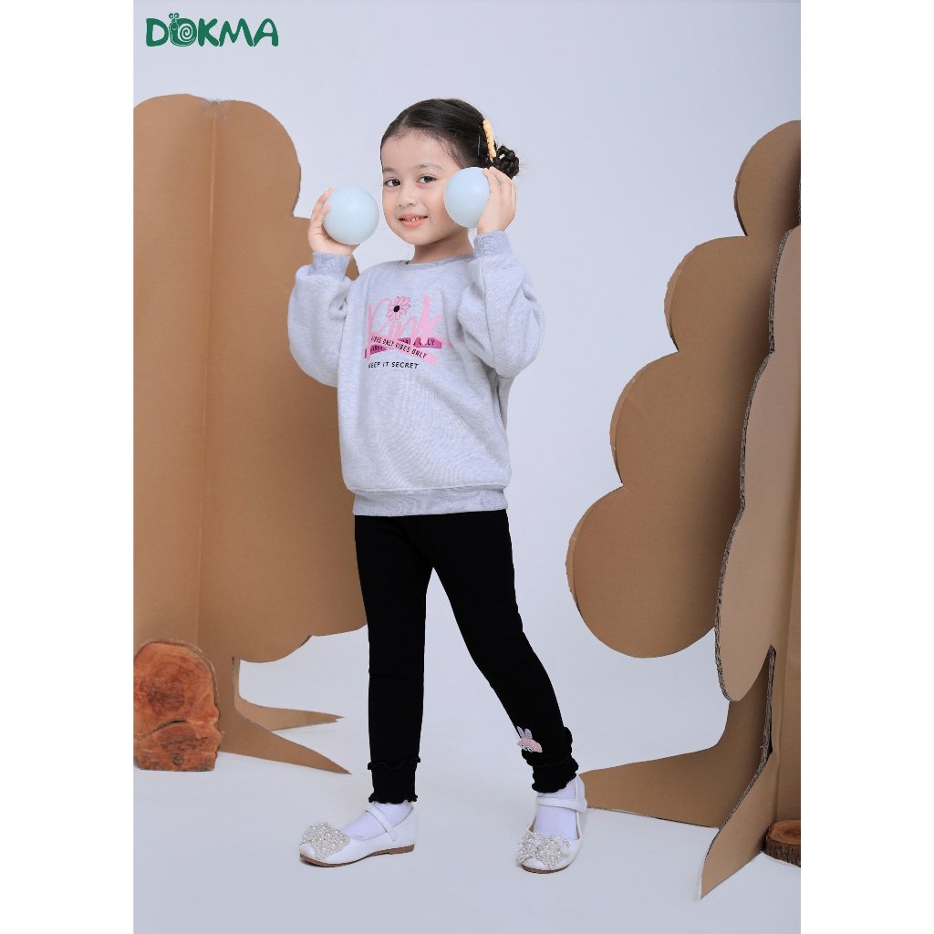 Quần dài legging bé gái Dokma vải cotton tăm DQ821 DQ1841 DQ1967