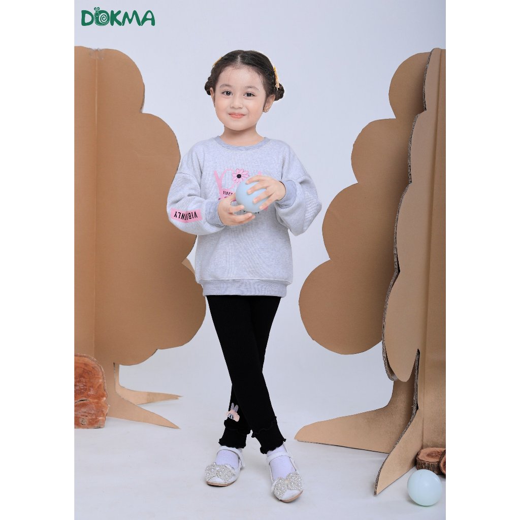 Quần dài legging bé gái Dokma vải cotton tăm DQ821 DQ1841 DQ1967