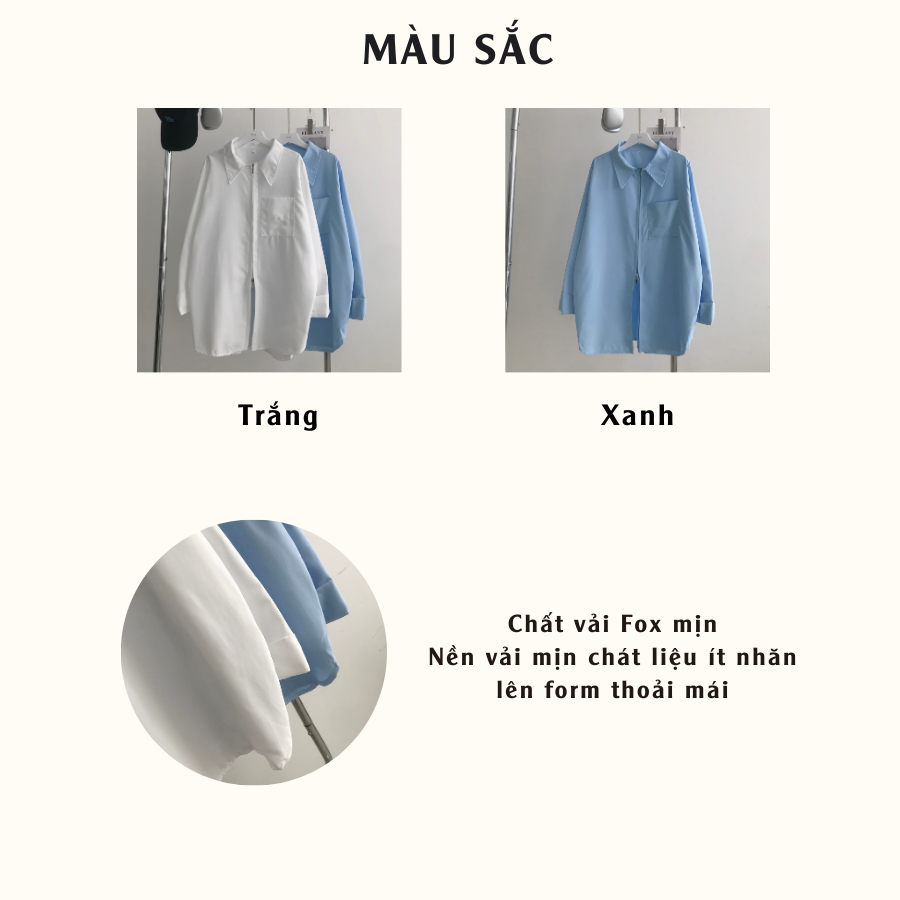 Áo sơ mi dài tay nữ chất vải fox mịn YYE 10581 - Jemcloset