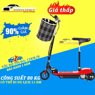 Xe điện mini E Scooter trọng tải lớn động cơ khoẻ phiên bản cao cấp có thể gấp gọn tặng kèm giỏ đựng đồ tiện lợi