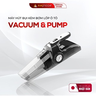 Máy Hút Bụi Ô Tô - Máy Bơm Lốp Ô Tô Đa Năng 4 Trong 1 - Hút Bụi, Bơm Lốp, Đo Áp Suất Lốp, Đèn Pin Chiếu Sáng