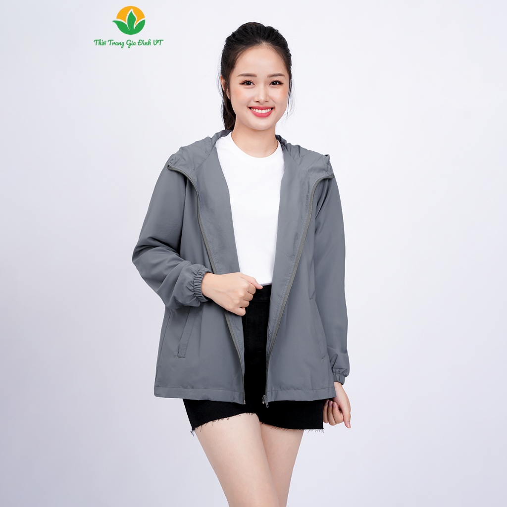 Áo gió nữ Việt Thắng 2 lớp chất liệu Vải gió cao cấp phom dáng trẻ trung