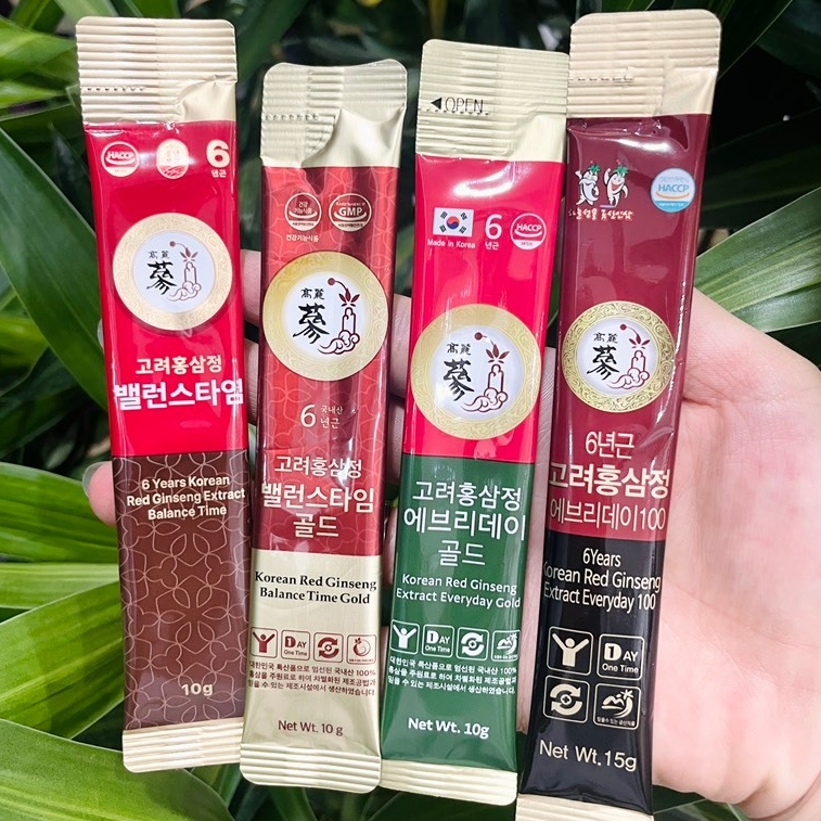 Cao Hồng Sâm Gói Poongnyeon Bogam Các Loại x 10 gói