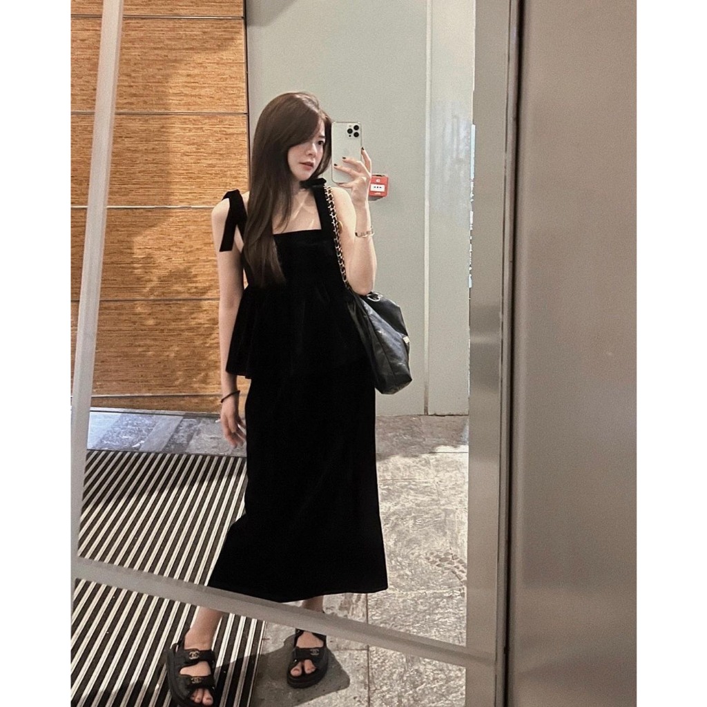 - Set nhung cup ngực Quảng Châu cao cấp phong cách tiểu thư kèm ảnh thật