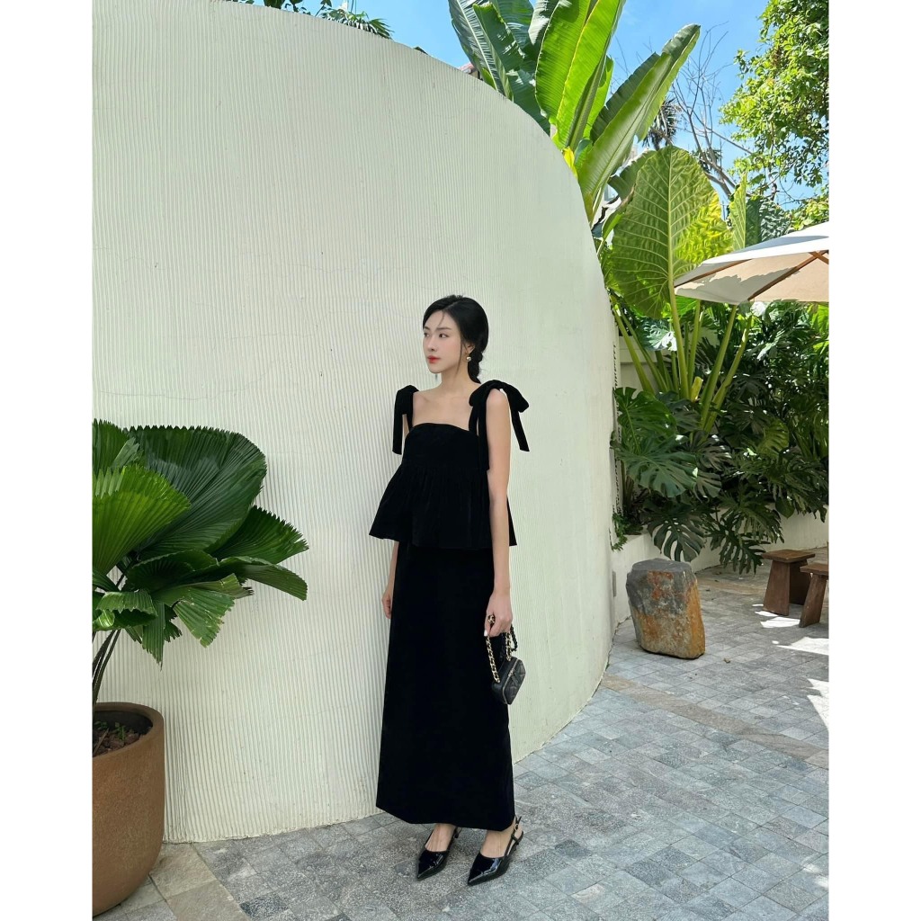 - Set nhung cup ngực Quảng Châu cao cấp phong cách tiểu thư kèm ảnh thật