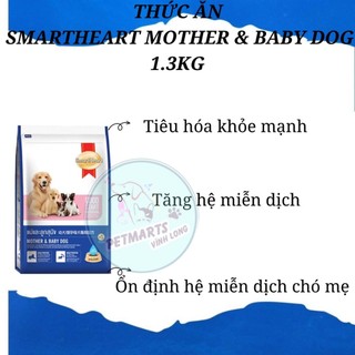 Thức ăn cho chó mang thai & chó con SmartHeart Mother & Baby Dog 1.3Kg