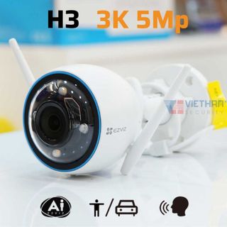 Camera wifi ezviz H3 3Mpx 2K, 5Mpx 3k Công Nghệ Thông Minh AI, Có Màu 24/24