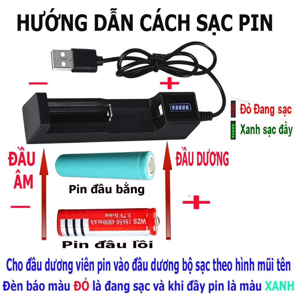 Pin sạc ultrafire 18650 4800mAh đến 6800mAh  3.7V 4.2V, Pin li-ion Sạc Quạt , Sạc dự phòng, Tông đơ, Va-pe FERADO
