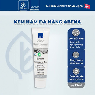 Kem chống hăm, kem đa năng không mùi, giảm mụn, mờ thâm Abena Zinc Ointment Đan Mạch
