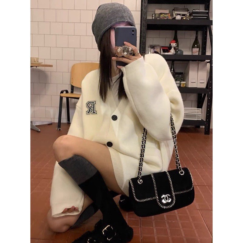 Áo cadigan logo R TH6