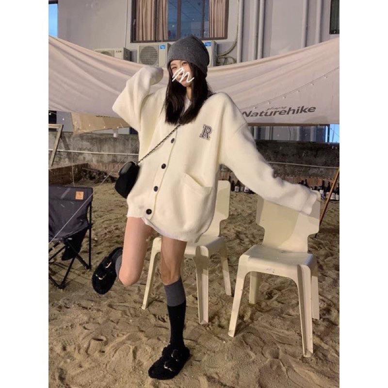 Áo cadigan logo R TH6