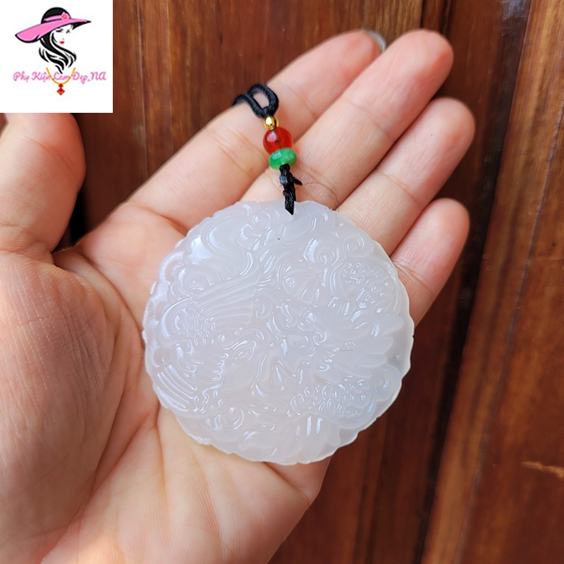 Ngọc Bội Đẹp Đá Onyx Trắng  - Giúp Mang Lại May Mắn Thịnh Vượng & Hạnh Phúc