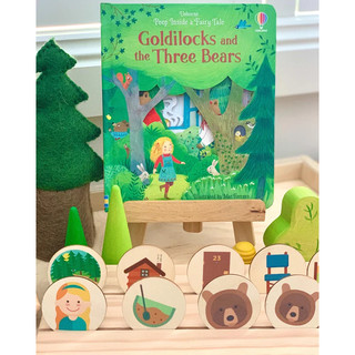 Usborne Peep Inside a Fairy Tale Goldilocks and the Three Bears Đồ dạng khám phá cho bé