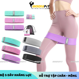 Dây miniband kháng lực tập mông chân đùi, set 3 dây aolikes 3604