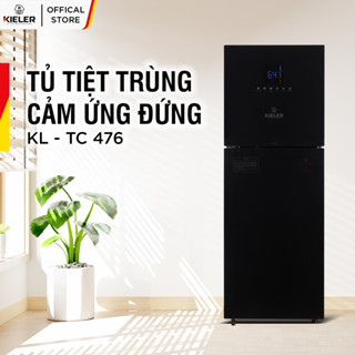 Tủ tiệt trùng 2 ngăn KIELER KL-TC476 1100W, ngăn trên khử trùng bằng ozone và tia UV, ngăn dưới tiệt trùng 125 độ C