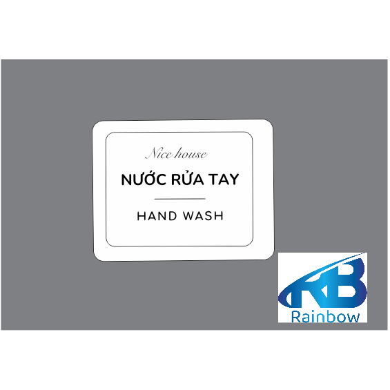 Tem Nhãn Dán Trong Suốt Chai Đựng Dầu Gội, Sữa Tắm, Nước Rửa Tay, Nước Rửa Bát, Dầu Xả