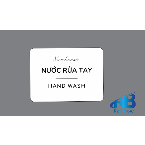 Tem Nhãn Dán Trong Suốt Chai Đựng Dầu Gội, Sữa Tắm, Nước Rửa Tay, Nước Rửa Bát, Dầu Xả