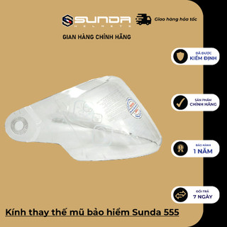 Kính thay thế mũ bảo hiểm Sunda 555