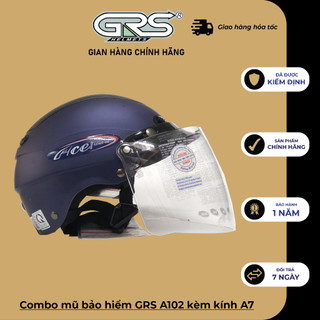 Combo mũ bảo hiểm GRS A102 kèm kính A7