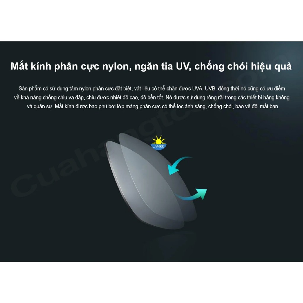 Mắt kính thời trang chống tia UV XM Pro TYJ04TS gọn nhẹ