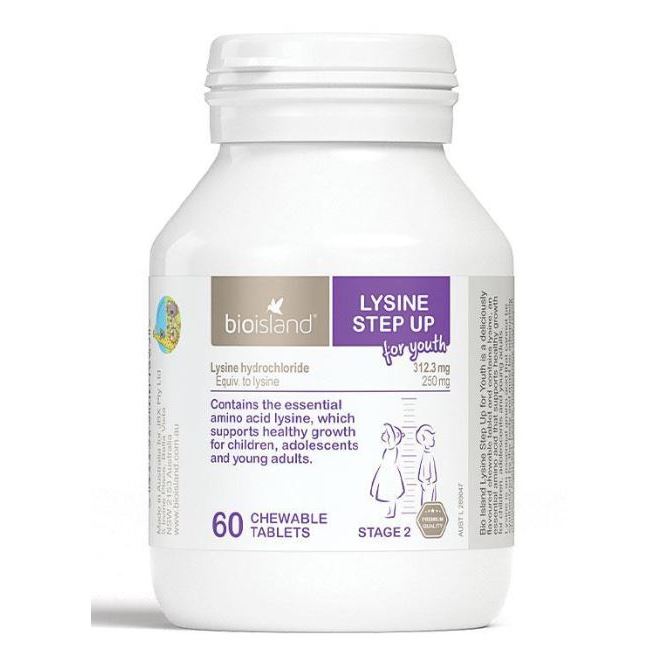 Lysine Bioisland của Úc, dạng viên hỗ trợ tăng chiều cao cho bé hộp 60 viên