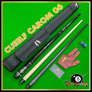  Cơ Bida CUEELF Carom 06 Ngọn Full Carbon RHINO  Pool Lỗ Libre 3C  Ren Radial Gậy Bi A 3 Băng Tặng Bao Da Lơ FURY 