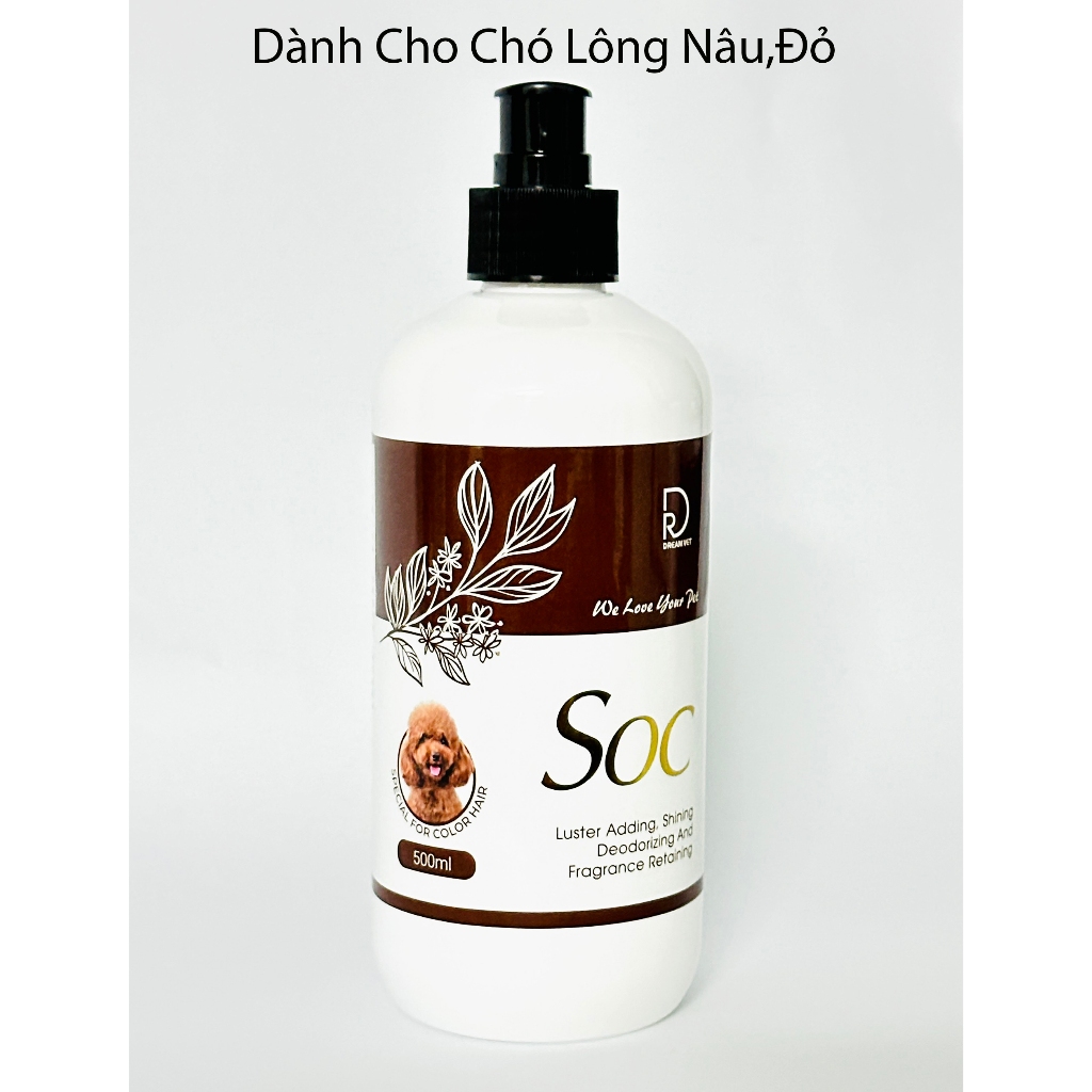 Sữa Tắm Chó Mèo SOC Cao Cấp Hương Nước Hoa- Khử Mùi Lưu Hương Lâu