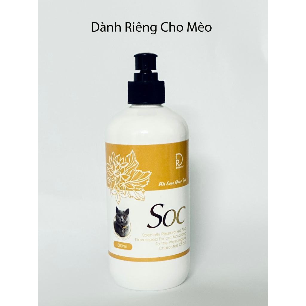 Sữa Tắm Chó Mèo SOC Cao Cấp Hương Nước Hoa- Khử Mùi Lưu Hương Lâu