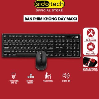 Bộ bàn phím chuột không dây mini wireless SIDOTECH yindiao Max3 combo gồm chuột và bàn phím văn phòng giá rẻ cho pc