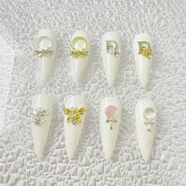 Phụ Kiện Charm Đá Nail Charm Cao Cấp Đính Móng Tay Hình Logo Thương Hiệu Đính Đá