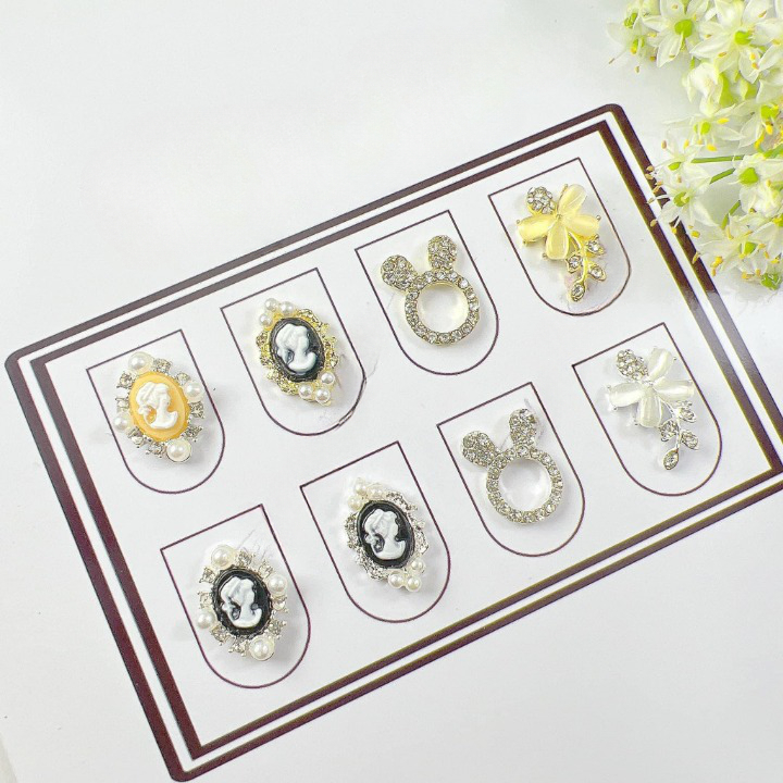 Phụ Kiện Charm Đá Nail Charm Cao Cấp Đính Móng Tay Hình Logo Thương Hiệu Đính Đá