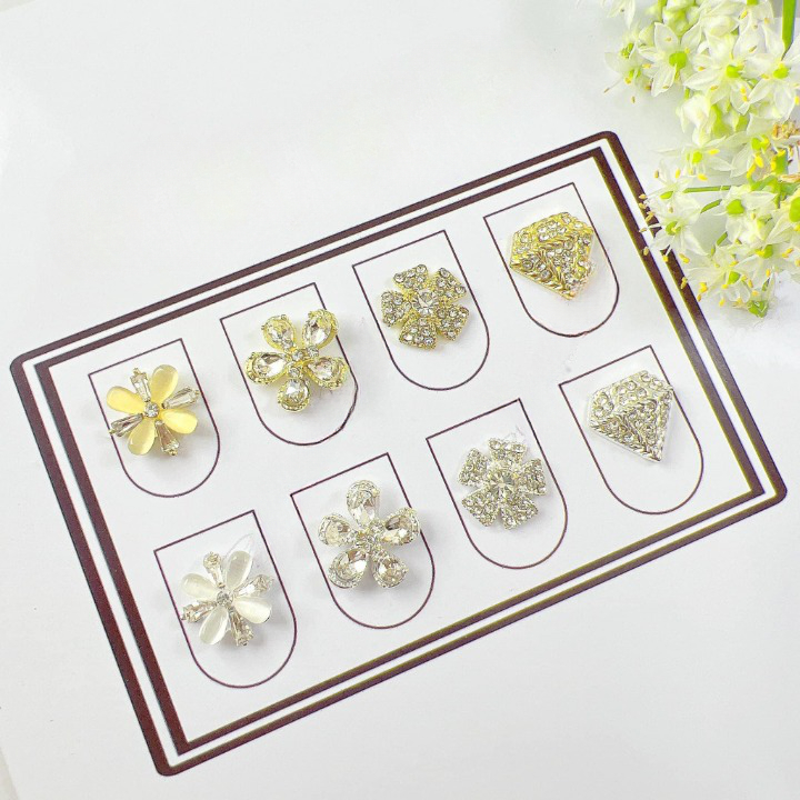 Phụ Kiện Charm Đá Nail Charm Cao Cấp Đính Móng Tay Hình Logo Thương Hiệu Đính Đá