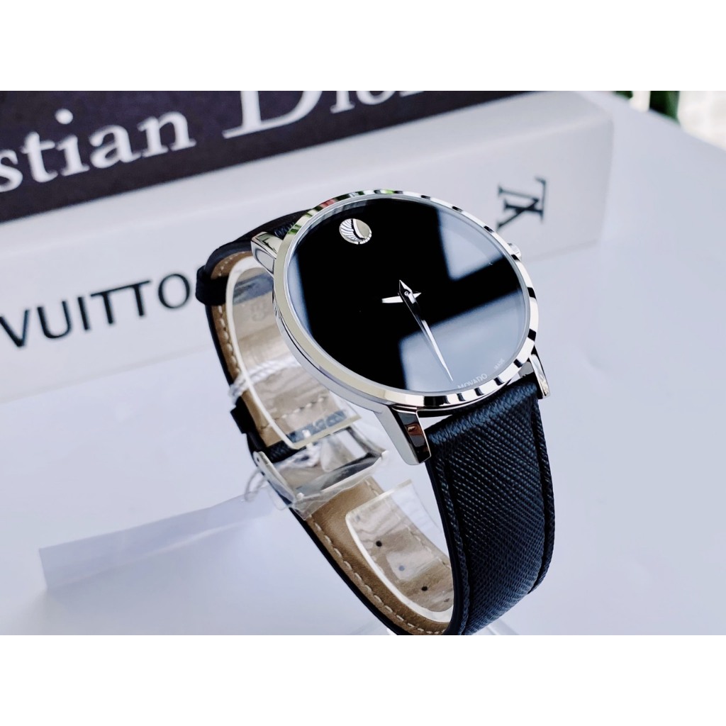 Đồng hồ nam chính hãng Movado 0607194 Museum classic - Máy pin Thụy Sĩ - Kính Sapphire- Dây da