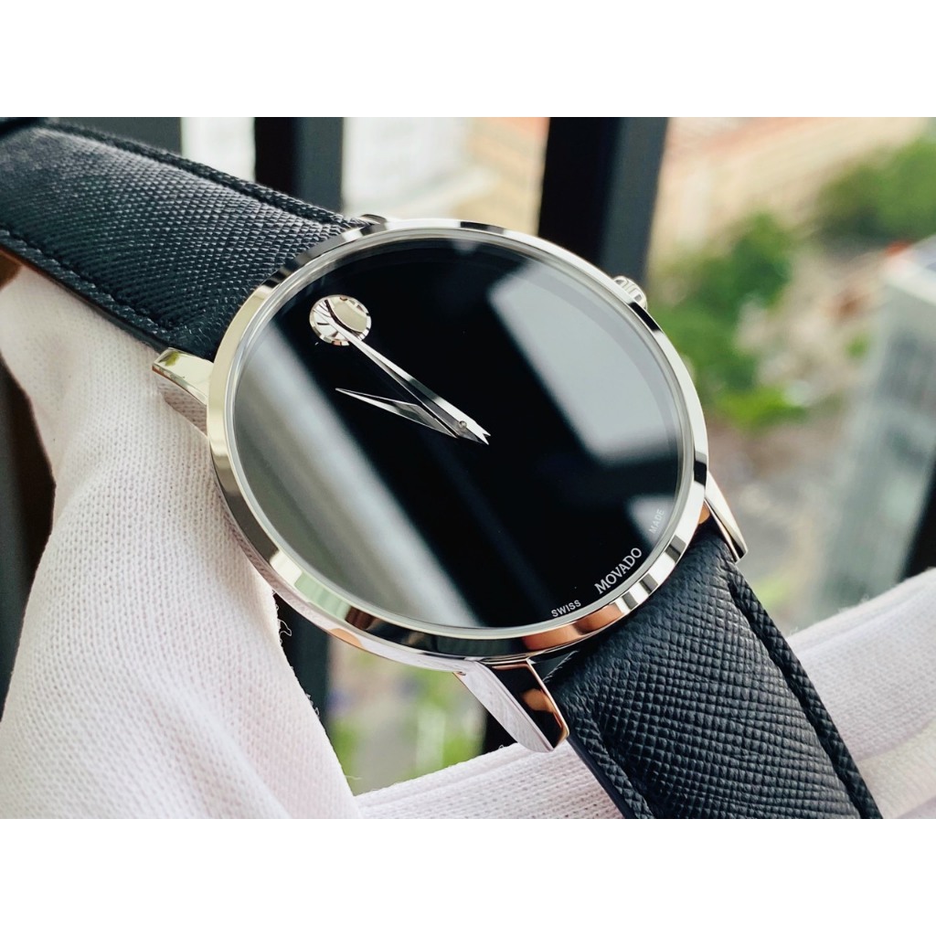 Đồng hồ nam chính hãng Movado 0607194 Museum classic - Máy pin Thụy Sĩ - Kính Sapphire- Dây da