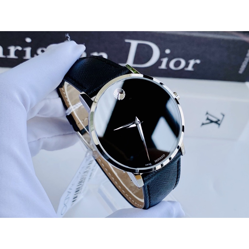Đồng hồ nam chính hãng Movado 0607194 Museum classic - Máy pin Thụy Sĩ - Kính Sapphire- Dây da