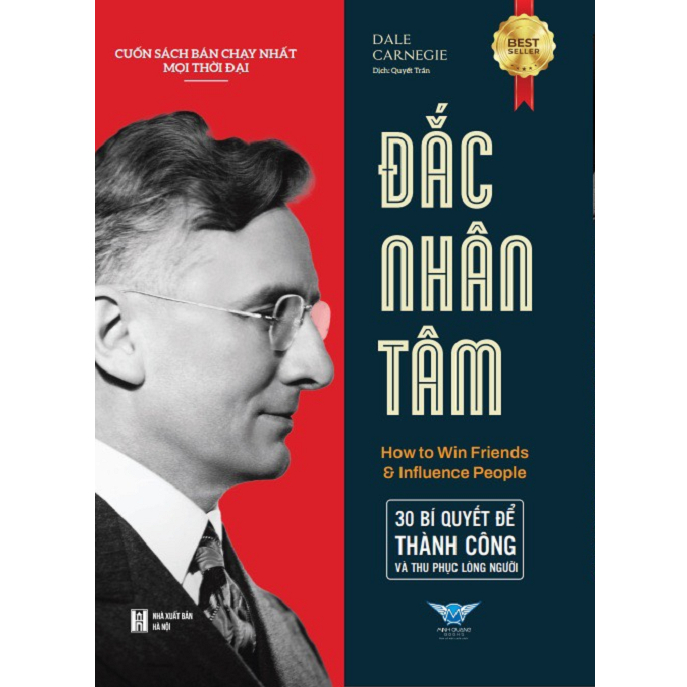 Sách - Đắc nhân tâm (khổ lớn, tái bản mới nhất)- Dale Carnegie - 30 bí quyết để thành công và thu phục lòng người - MQ99