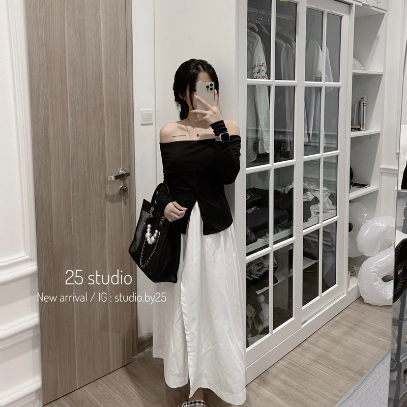 SET ÁO TRỄ VAI KÈM CHÂN VÁY XẺ TÀ | STUDIOBY25