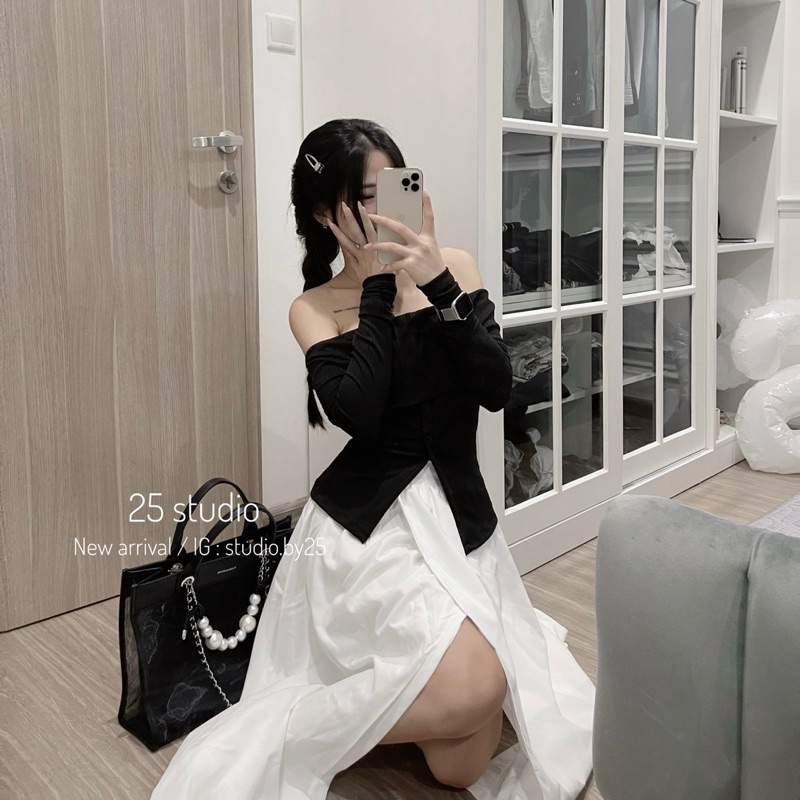 SET ÁO TRỄ VAI KÈM CHÂN VÁY XẺ TÀ | STUDIOBY25