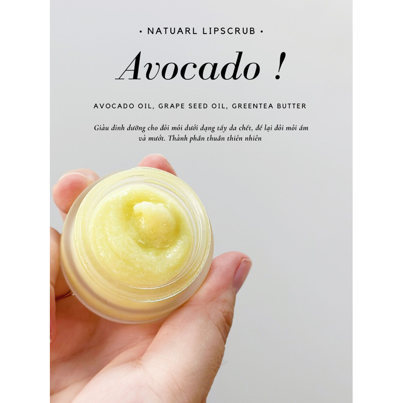 Tẩy tế bào chết môi, dưỡng ẩm môi với thành phần 90% hữu cơ 20g