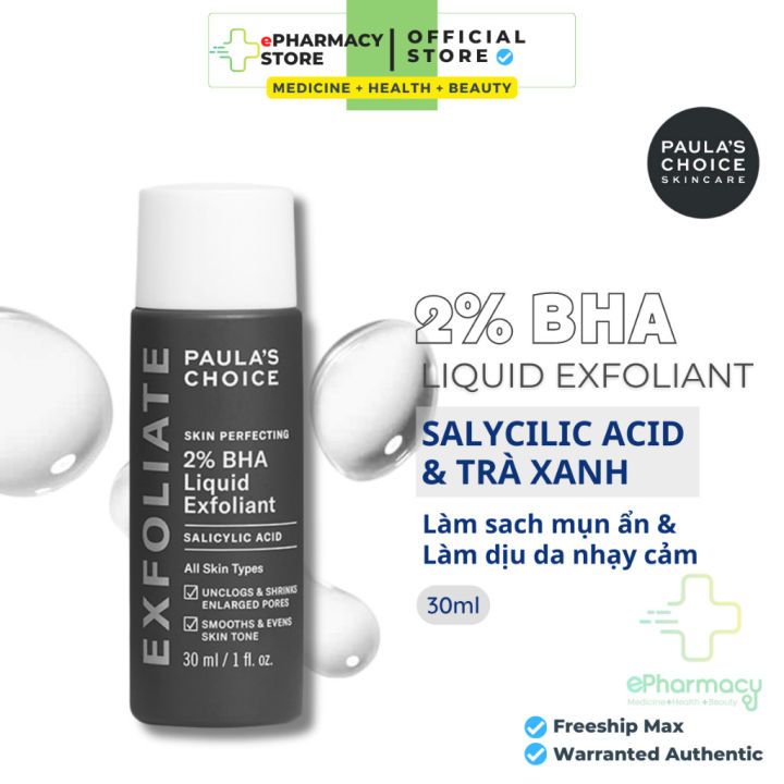Dung Dịch Tẩy Da Chết Paula’s Choice 2% BHA 30ml (april)