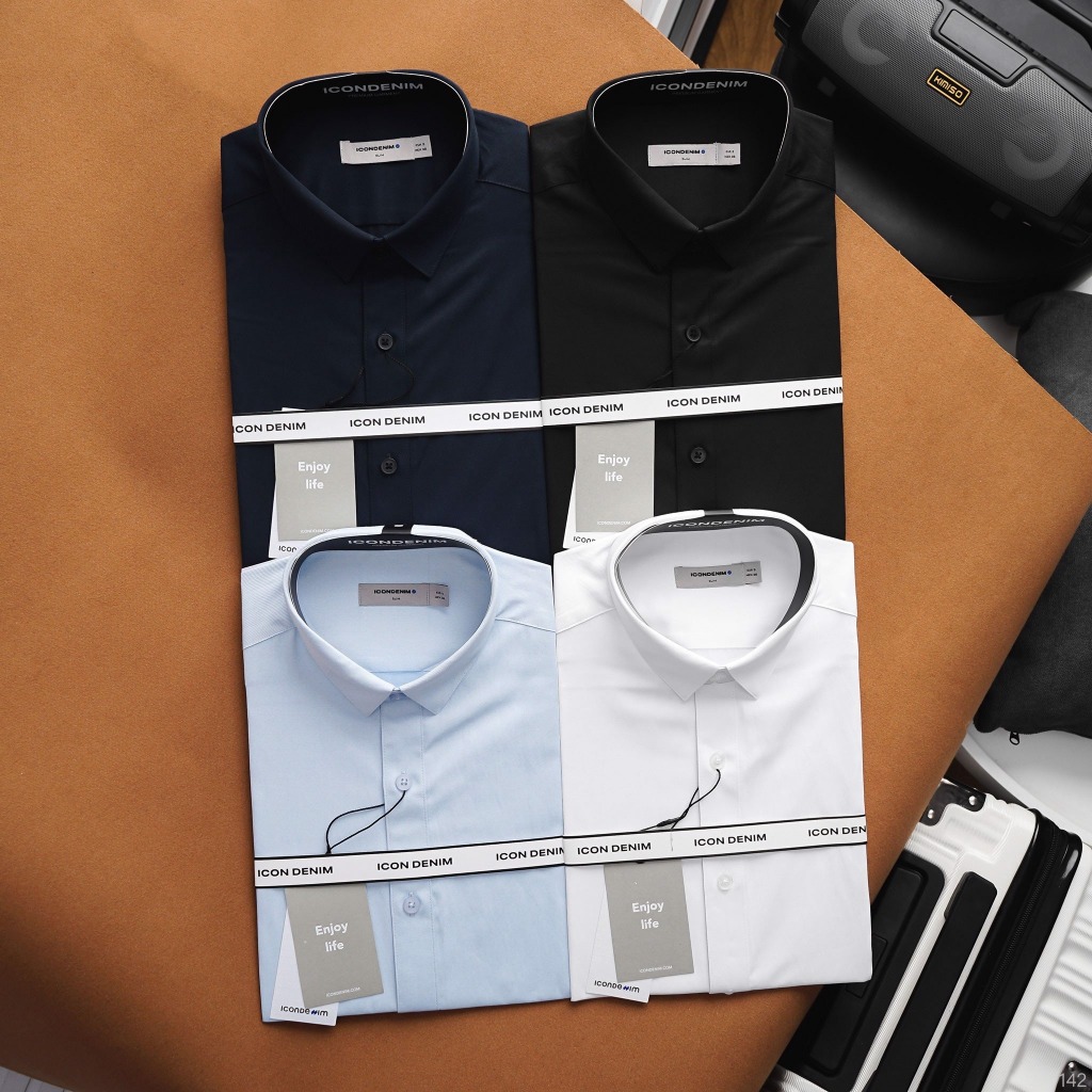 Áo sơmi nam tay ngắn ICONDENIM SlimFit - SMID0142